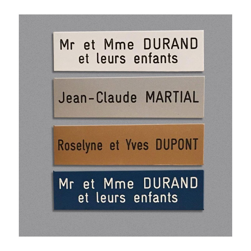 Plaque de boîte aux lettres gravée et personnalisable Made In France