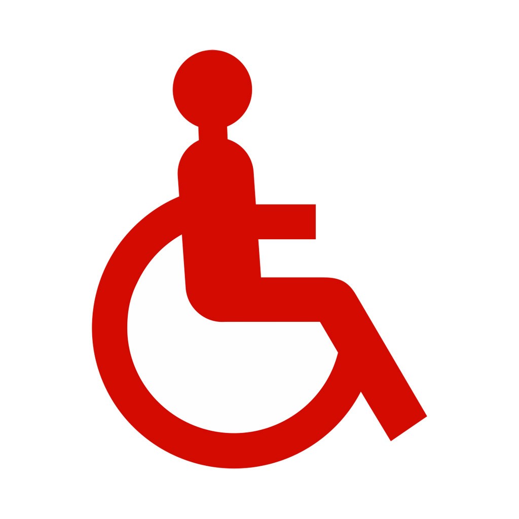 Autocollant avec pictogramme handicap pour voiture et locaux