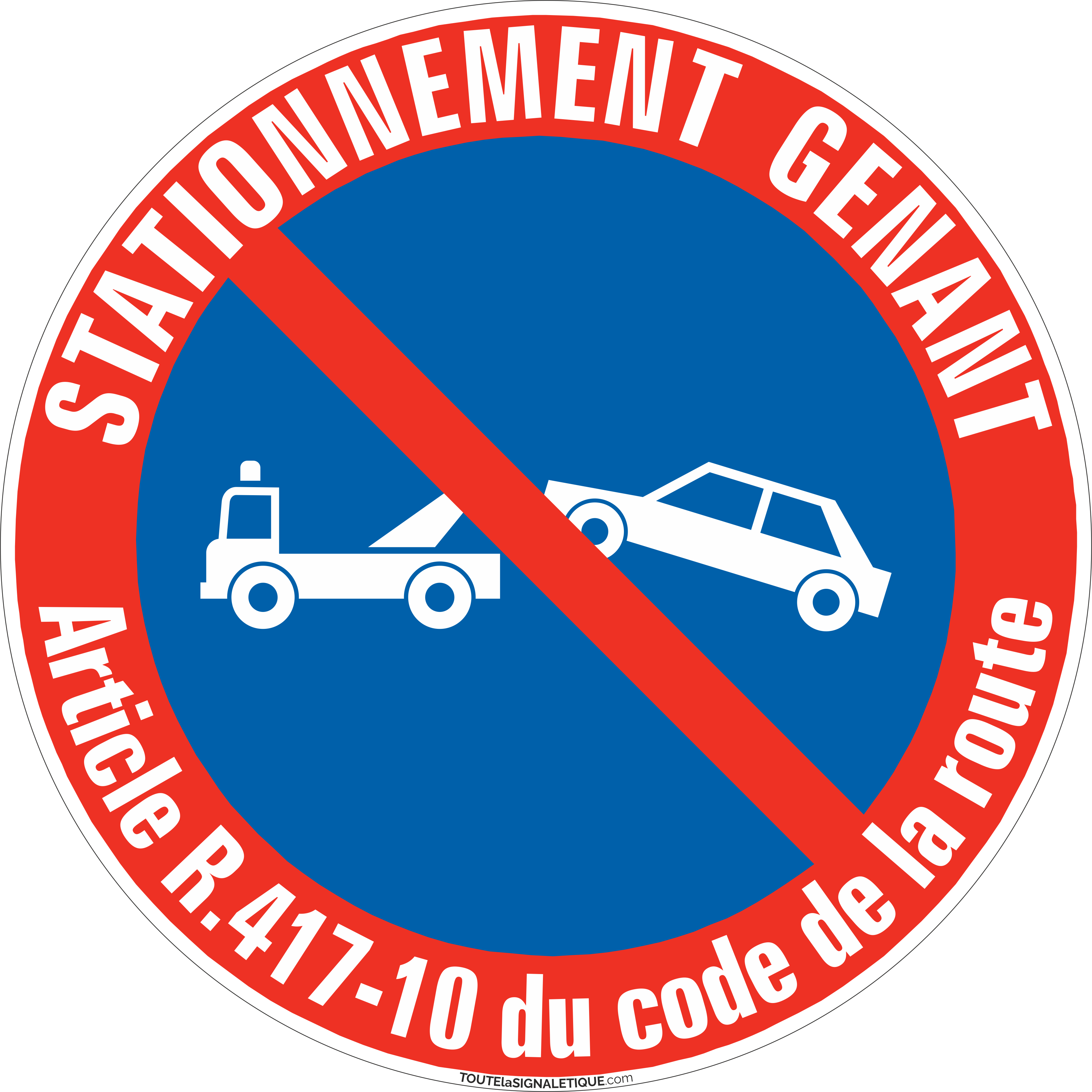 Sticker interdit de stationner Etiquette & Autocollant