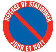 Panneau interdiction de stationner lumineux à led Jour/Nuit Ø450 mm