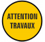 Panneau Attention travaux