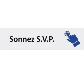 Plaque de porte économique " Sonnez svp "