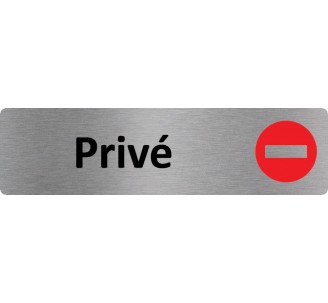 Plaque de porte Privé - Plaque porte standard en aluminium