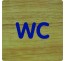 Pictogramme économique en alu " WC "