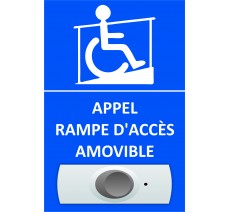 Plaque Appel rampe d'accès amovible au format portrait