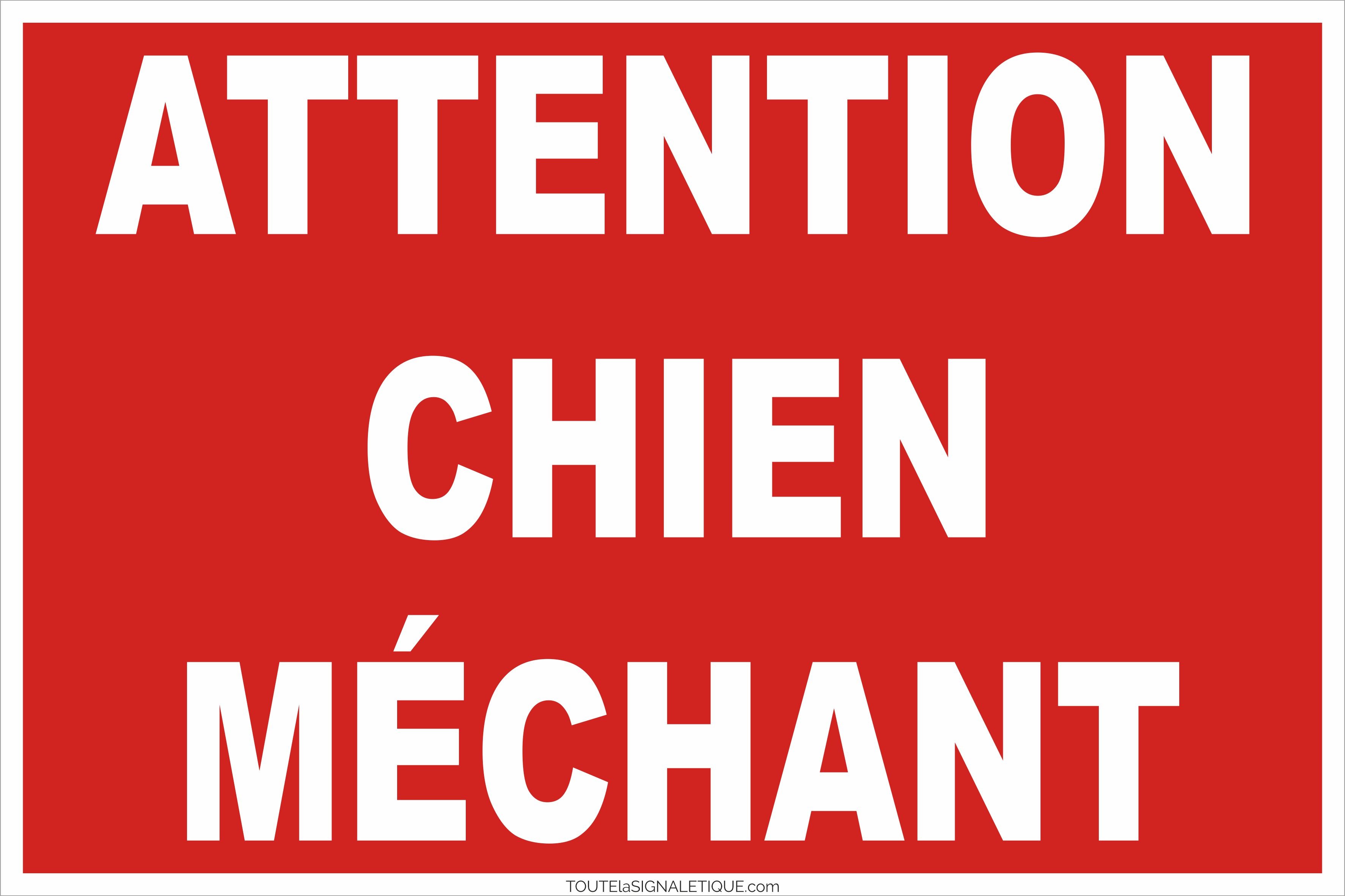 Panneau Attention au Chien Rouge - Signalisation de Sécurité