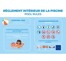 Panneau Règlement intérieur de la piscine