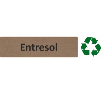 Plaque de porte économique " Entresol "