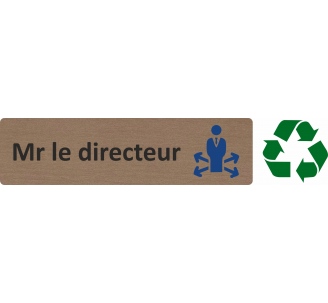 Plaque de porte économique " Mr le directeur "