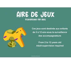 Panneau aire de jeux "Jeux à ressorts" - PVC ou adhésif