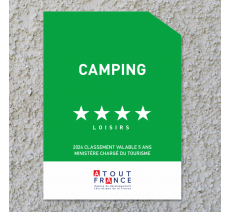 Panonceau Camping loisirs 4 étoiles 2024