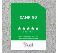 Panonceau Camping loisirs 5 étoiles 2024