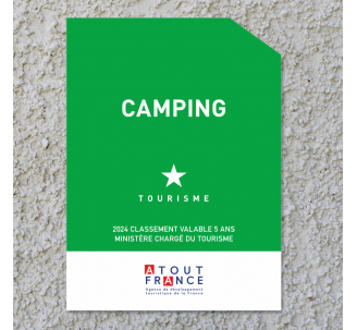 Panonceau Camping tourisme 1 étoile 2024