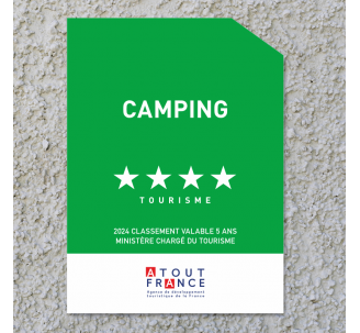 Panonceau Camping tourisme 4 étoiles 2024