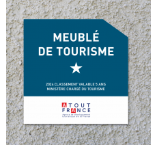 Panonceau Meublé de tourisme 1 étoile 2024