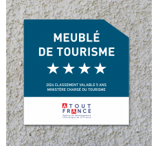 Panonceau Meublé de tourisme 4 étoiles 2024