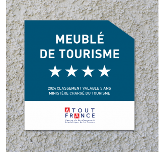 Panonceau Meublé de tourisme 4 étoiles 2024